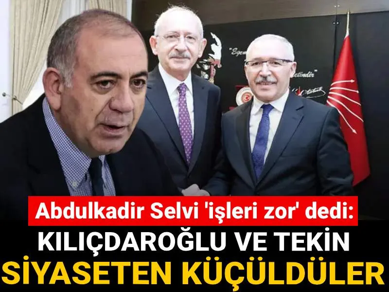 Abdulkadir Selvi: Kılıçdaroğlu ve Gürsel Tekin siyaseten küçüldüler