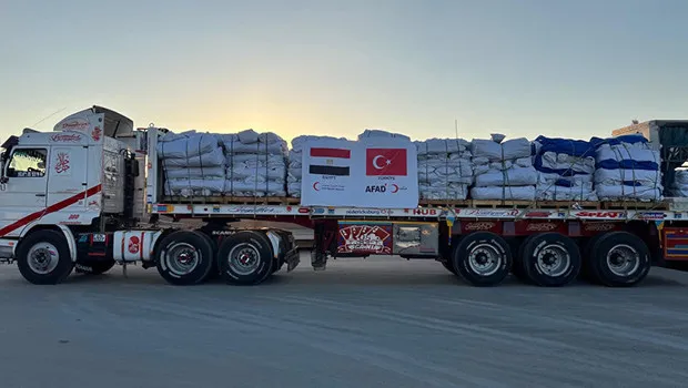 AFAD’dan Gazze’ye 17 TIR gıda ve 3 TIR battaniye yardımı