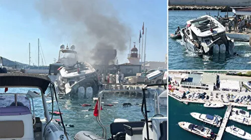 Bodrum'da feci olay: Yakıt ikmali için marinaya yanaşan teknede patlama meydana geldi, yaralılar var