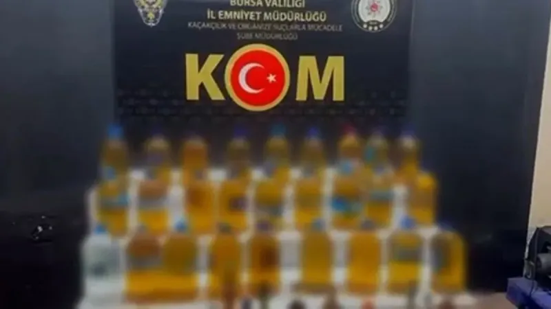 Bursa’da sahte içki imalathanesine baskın! 227 litre zehir ele geçirildi