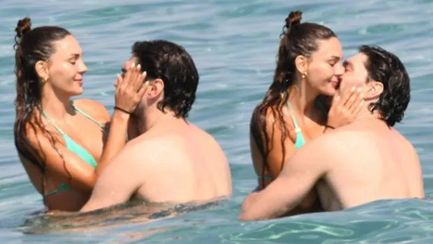 Cedi Osman ve oyuncu Ebru Şahin tatilde... Öpmeye doyamadı!