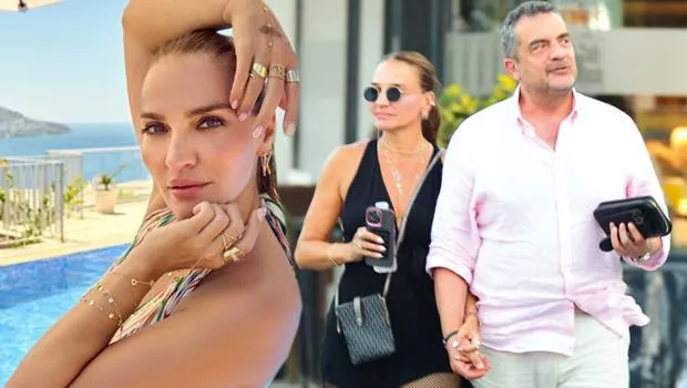 Ebru Akel Bodrum'da sevgilisi ile el ele