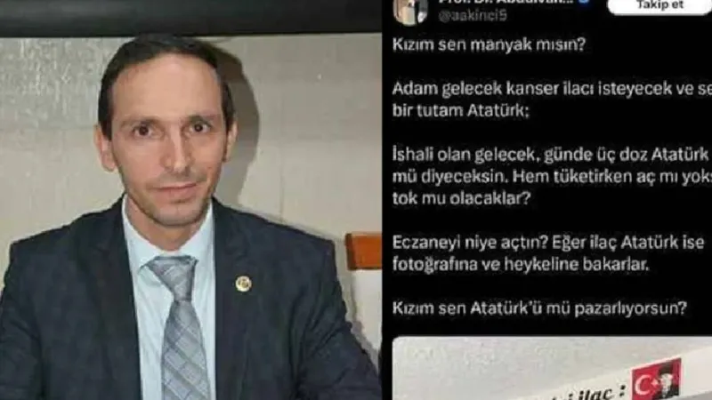 Eczacının Atatürk paylaşımı profesörü rahatsız etti! Skandal sözler