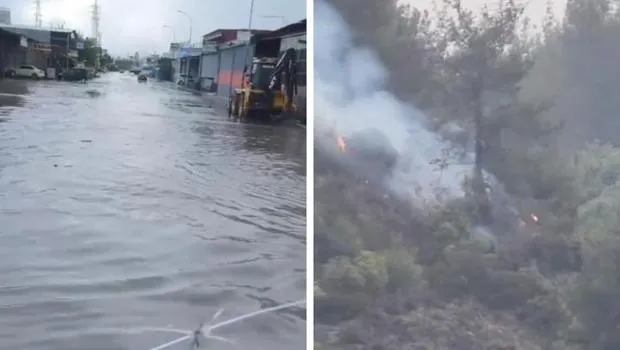 Osmaniye’de sağanak yağış! Yıldırım, orman yangınına neden oldu